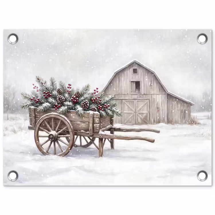 Tuinposter - Kar - Winter - Kerst