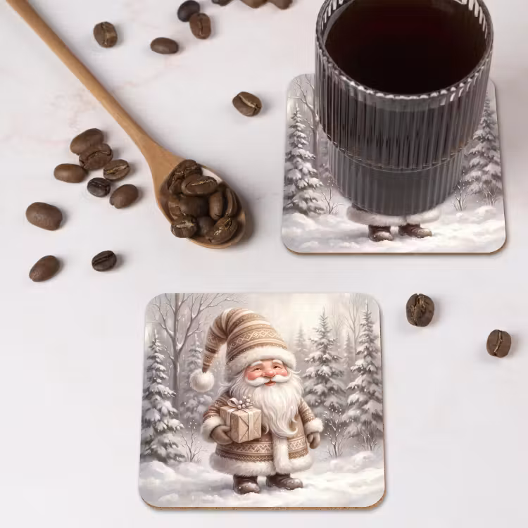 Onderzetter - Kerstman - Geschenk - Winter — 4