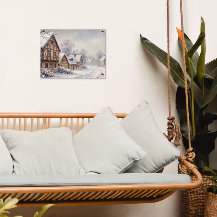 Tuinposter - Dorp - Sneeuw - Winter — 5