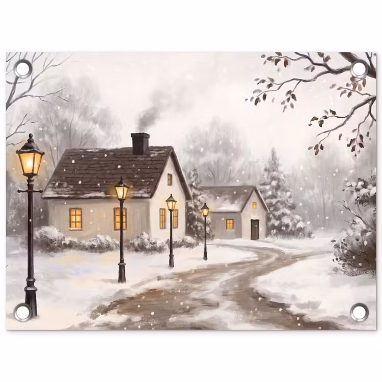 Tuinposter - Winter - Landschap - Sneeuw