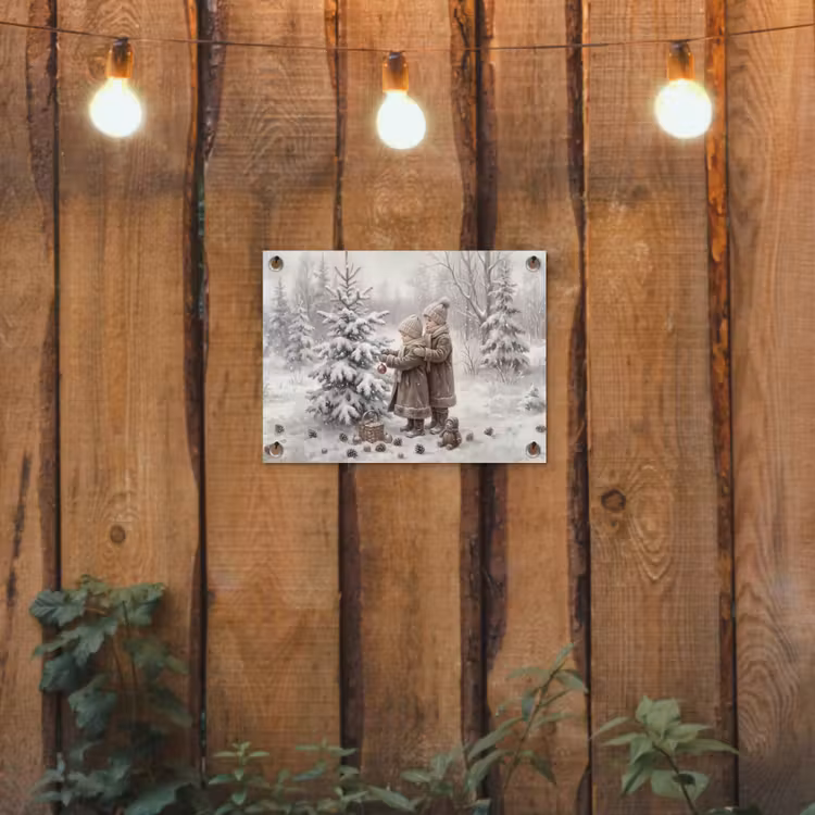 Tuinposter - Kinderen - Kerst - Winter — 2
