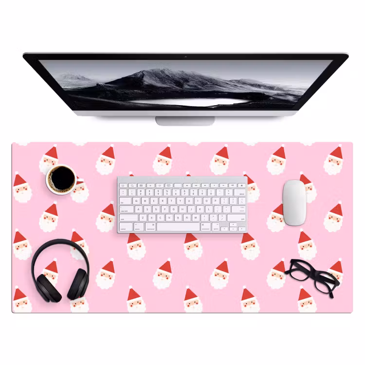 Bureau onderlegger - Kerstman - Kerst - Roze — 4