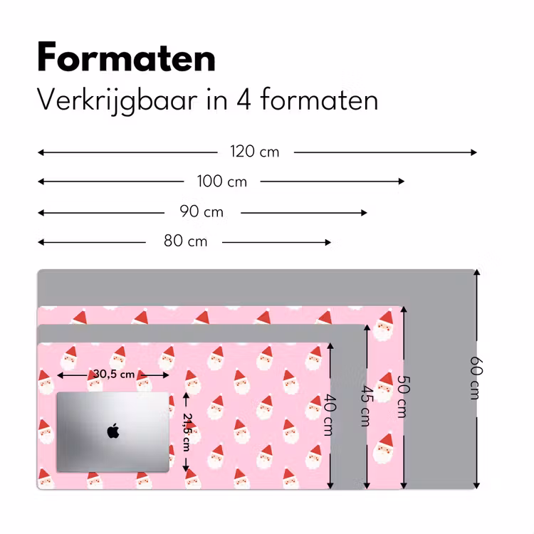 Bureau onderlegger - Kerstman - Kerst - Roze — 8