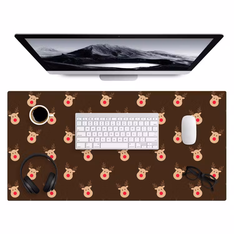 Bureau onderlegger - Rendieren - Kerst - Bruin — 4