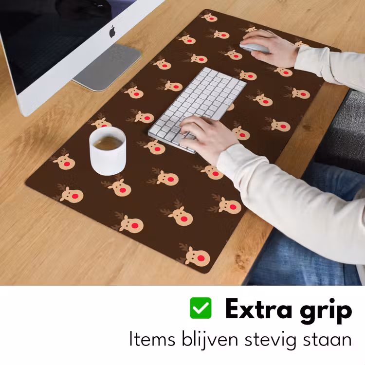 Bureau onderlegger - Rendieren - Kerst - Bruin — 6