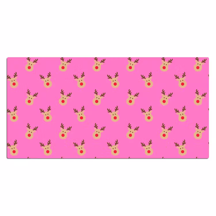 Bureau onderlegger - Rendieren - Kerst - Neon - Roze — 2