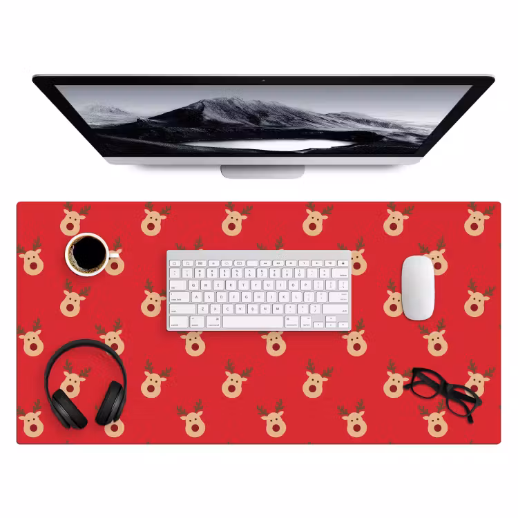 Bureau onderlegger - Rendieren - Kerst - Rood — 4