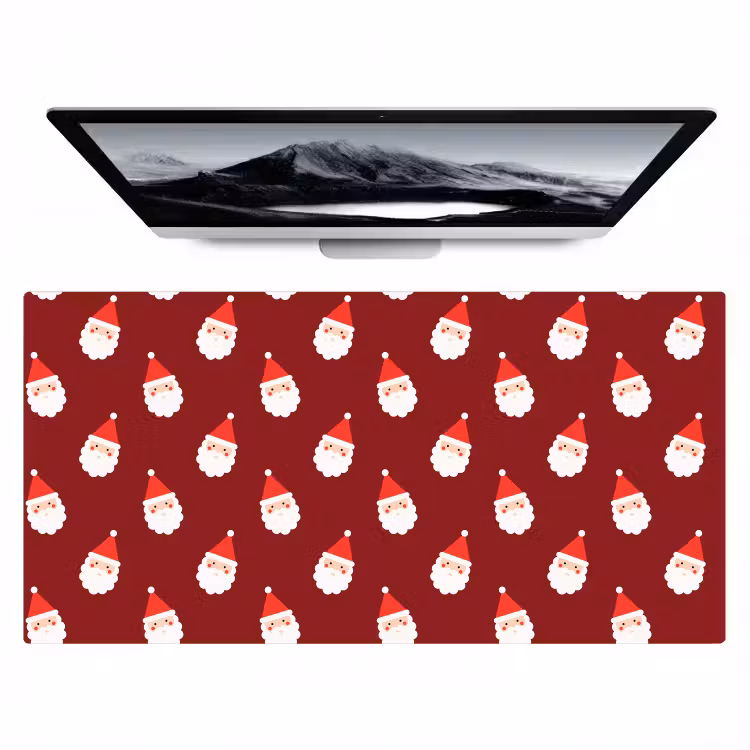 Bureau onderlegger - Kerst - Kerstman - Rood