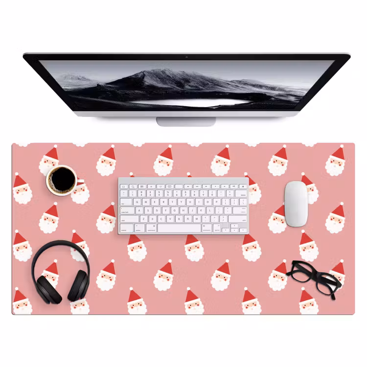 Bureau onderlegger - Kerst - Kerstman - Roze — 4