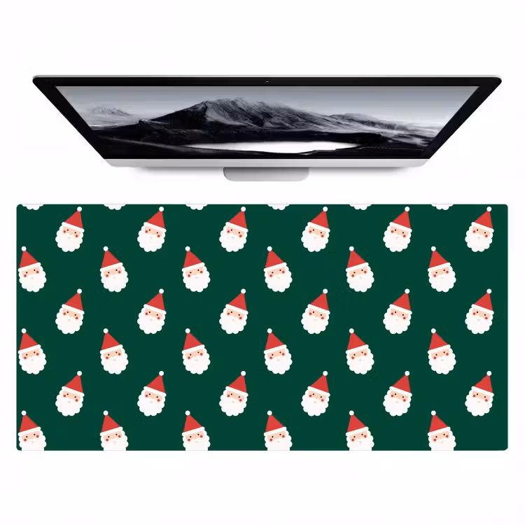 Bureau onderlegger - Kerstman - Kerst - Groen