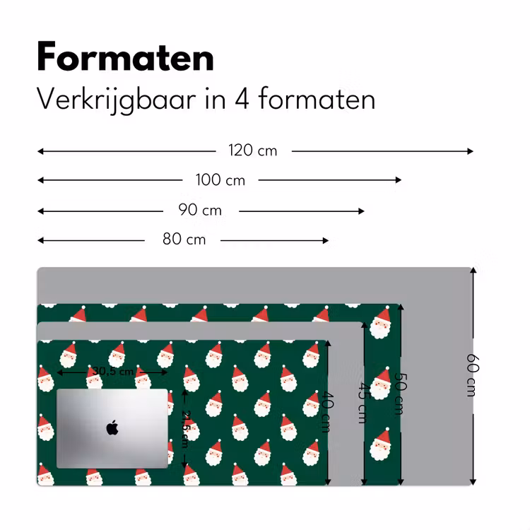 Bureau onderlegger - Kerstman - Kerst - Groen — 8