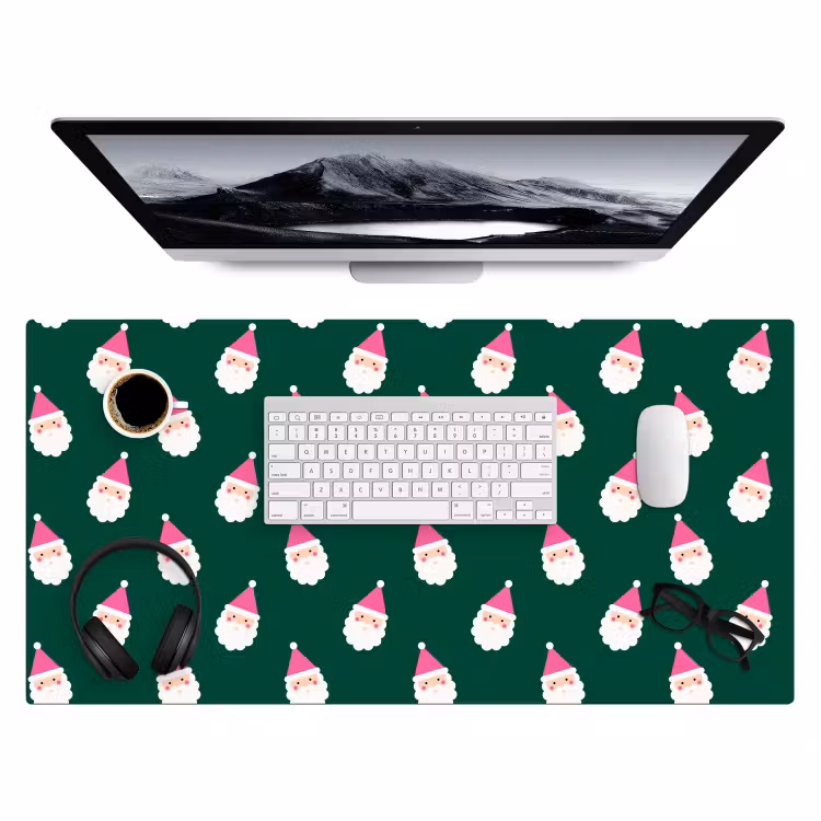 Bureau onderlegger - Kerstman - Kerst - Groen - Roze — 4