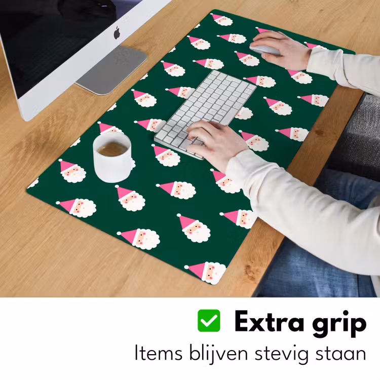 Bureau onderlegger - Kerstman - Kerst - Groen - Roze — 6