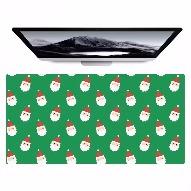 Bureau onderlegger - Kerstman - Kerst - Neon - Groen