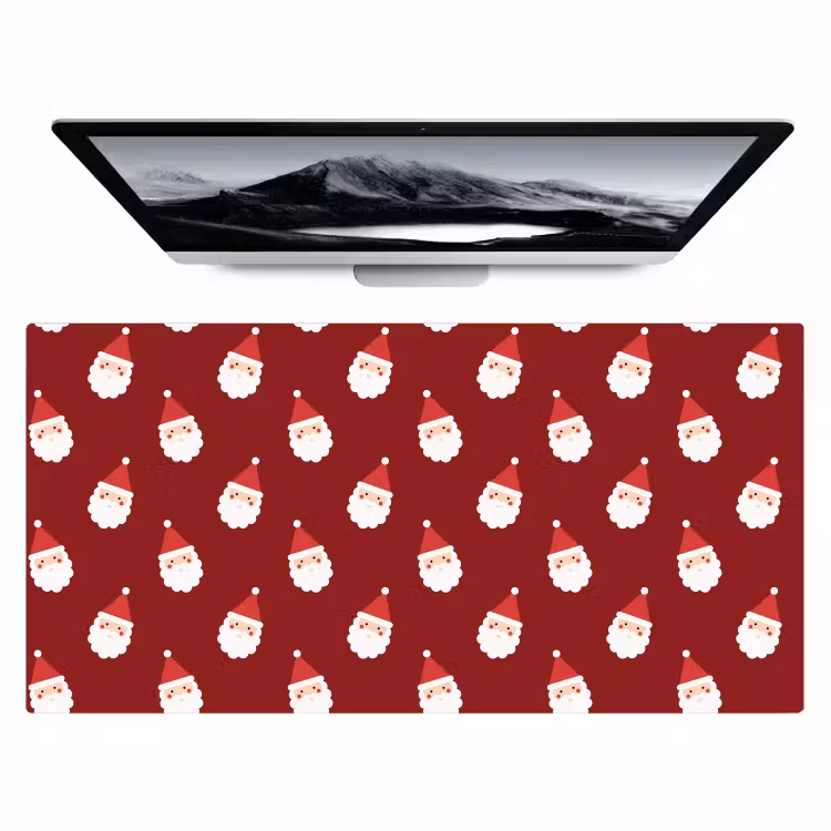 Bureau onderlegger - Kerstman - Kerst - Rood