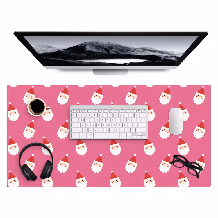 Bureau onderlegger - Kerstman - Kerst - Rood - Roze — 4