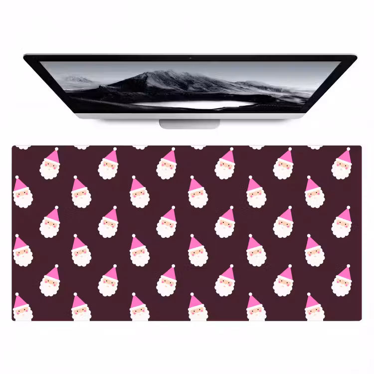 Bureau onderlegger - Kerstman - Kerst - Roze - Burgundy