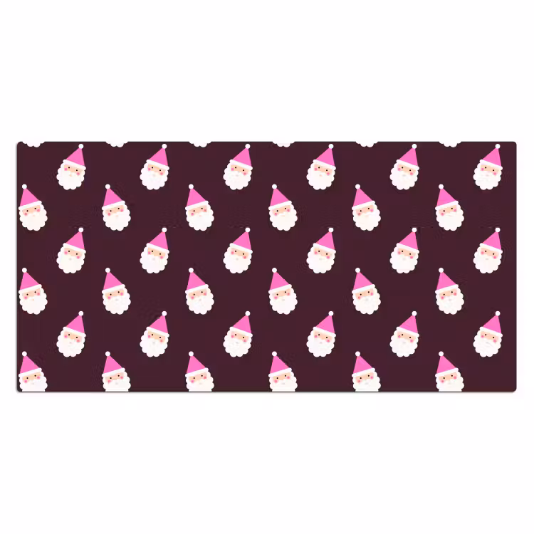 Bureau onderlegger - Kerstman - Kerst - Roze - Burgundy — 2