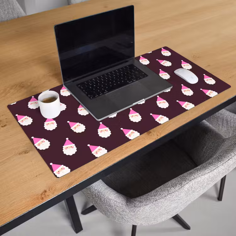 Bureau onderlegger - Kerstman - Kerst - Roze - Burgundy — 3