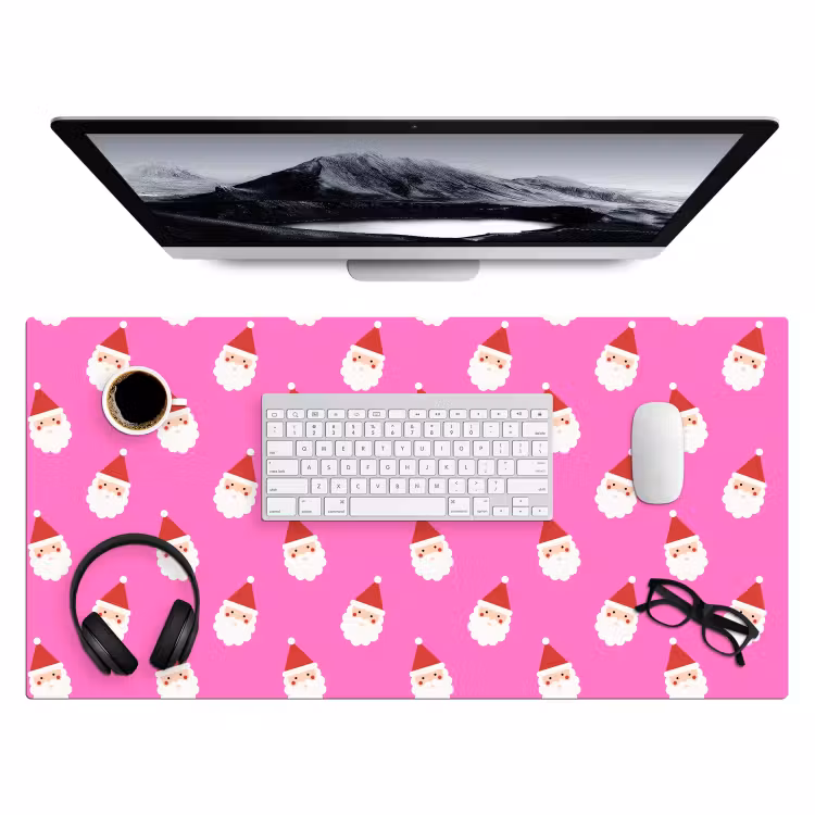 Bureau onderlegger - Kerstman - Kerst - Roze - Rood — 4