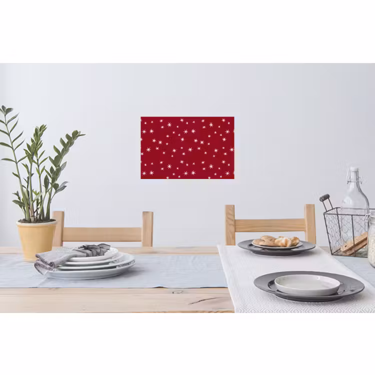 Muursticker - Rood - Wit - Kerst - Ster — 3
