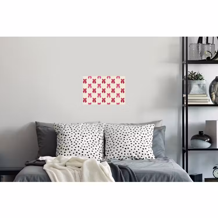 Muursticker - Strikken - Kerst - Roze - Crème — 5