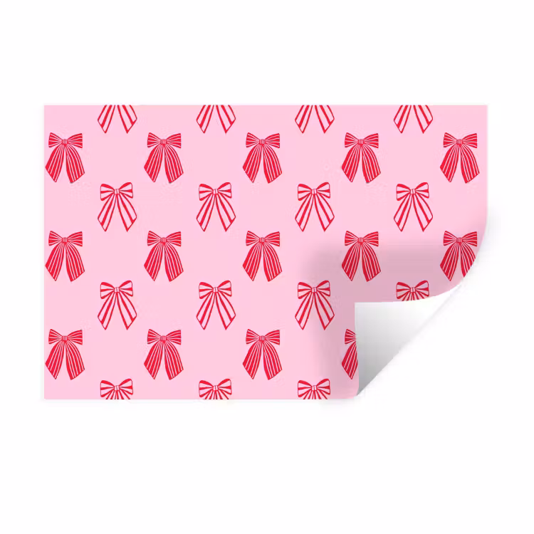 Muursticker - Strikken - Kerstmis - Roze - Rood — 1