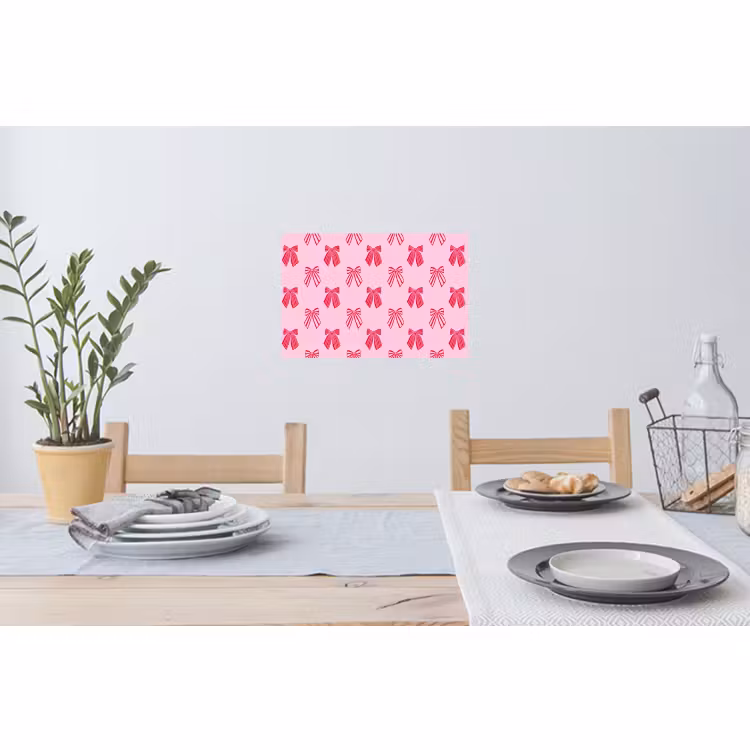 Muursticker - Strikken - Kerstmis - Roze - Rood — 3
