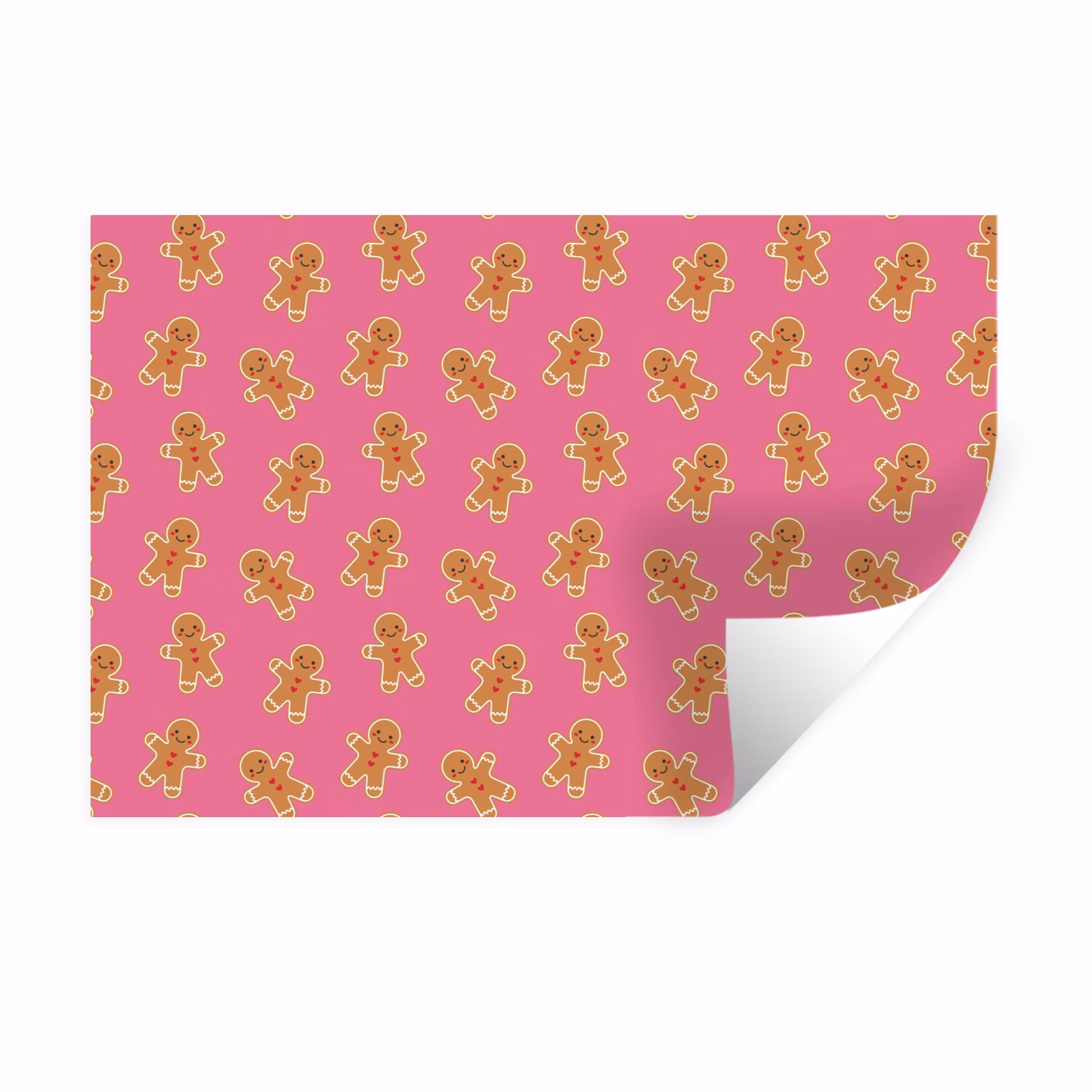 Muursticker - Peperkoek - Roze - Bruin - Kerst — 1
