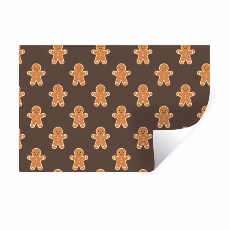Muursticker - Peperkoek - Kerst - Bruin — 1