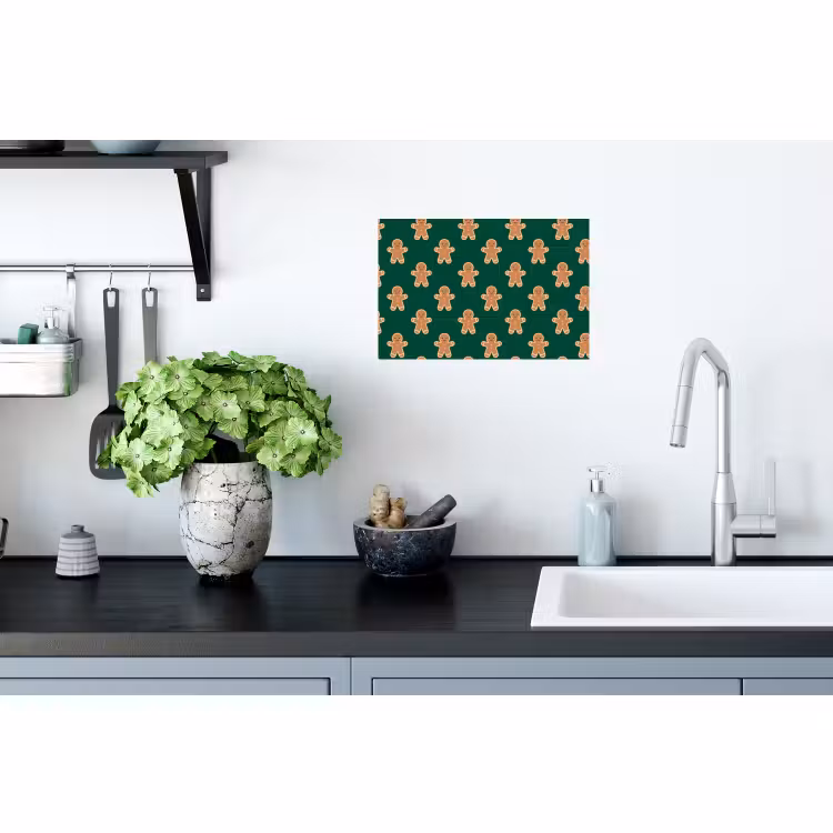 Muursticker - Peperkoek - Kerst - Groen — 2