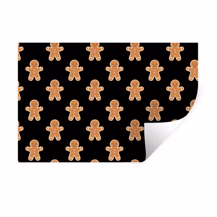 Muursticker - Peperkoek - Kerst - Zwart — 1