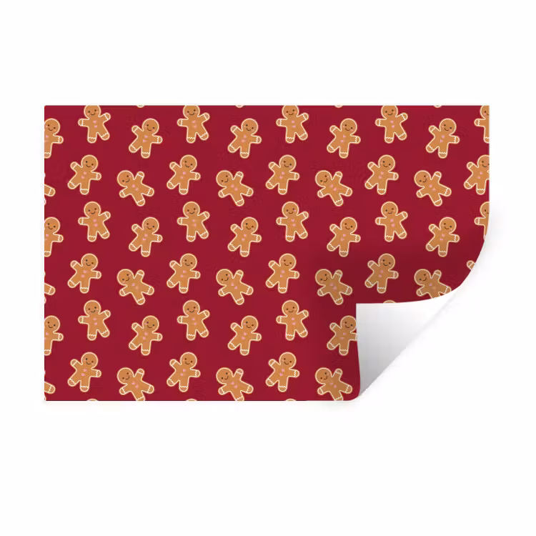 Muursticker - Peperkoek - Rood - Bruin - Kerst — 1