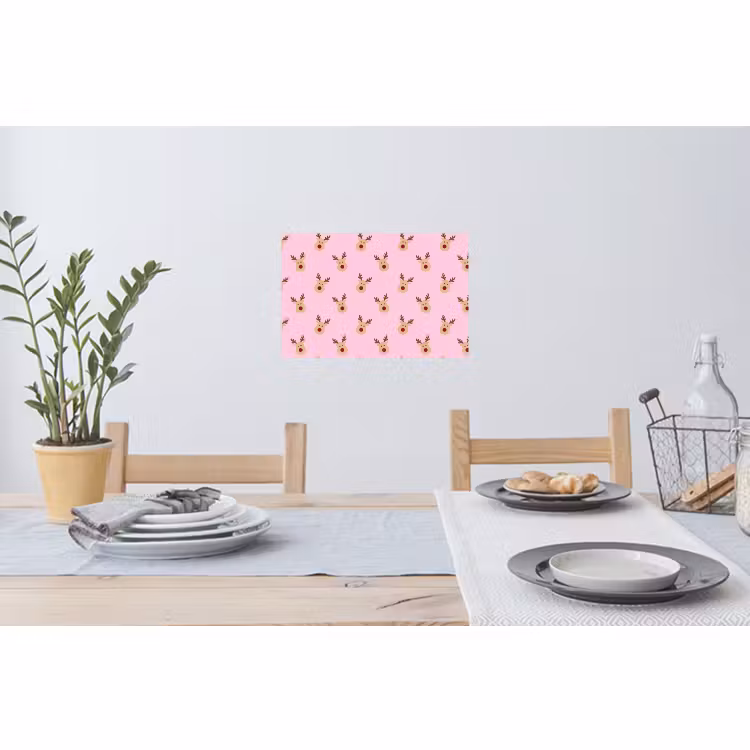 Muursticker - Rendieren - Kerst - Roze — 3