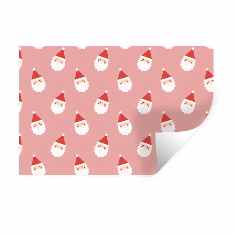 Muursticker - Kerst - Kerstman - Roze — 1
