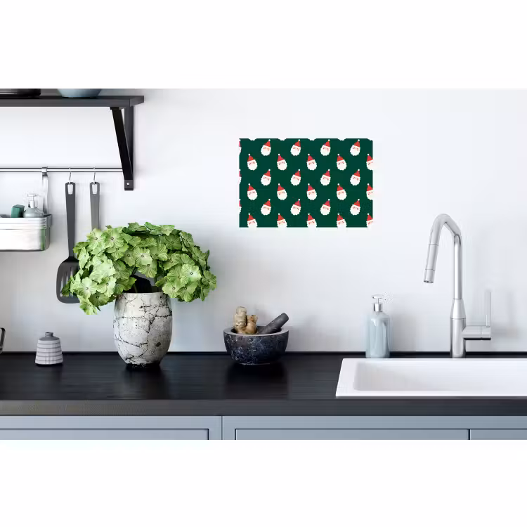 Muursticker - Kerstman - Kerst - Groen — 2