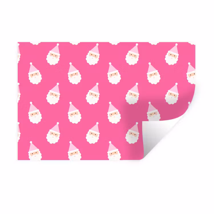Muursticker - Kerstman - Kerst - Neon - Roze — 1