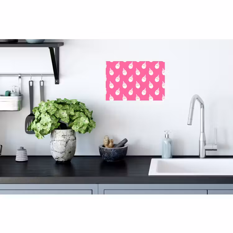 Muursticker - Kerstman - Kerst - Neon - Roze — 2
