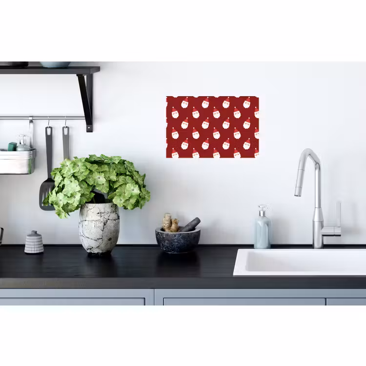 Muursticker - Kerstman - Kerst - Rood — 2