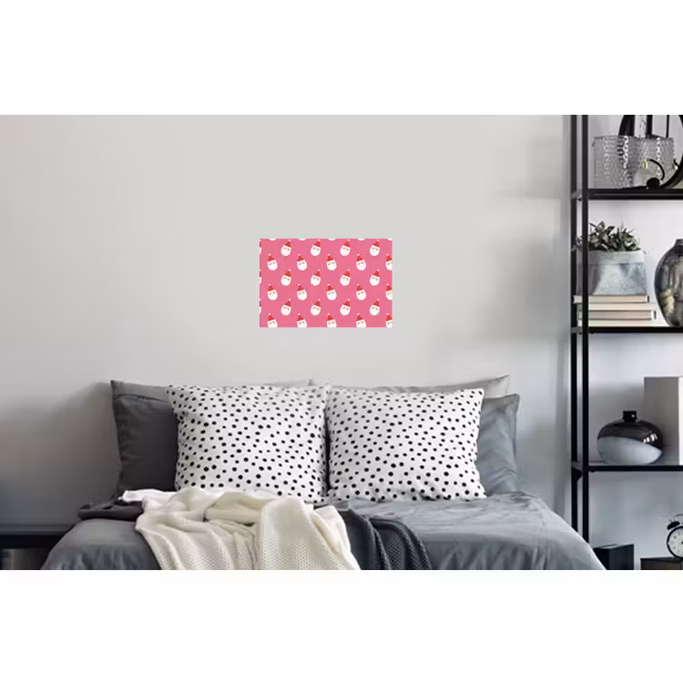 Muursticker - Kerstman - Kerst - Rood - Roze — 5