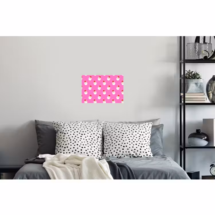 Muursticker - Kerstman - Kerst - Roze - Rood — 5