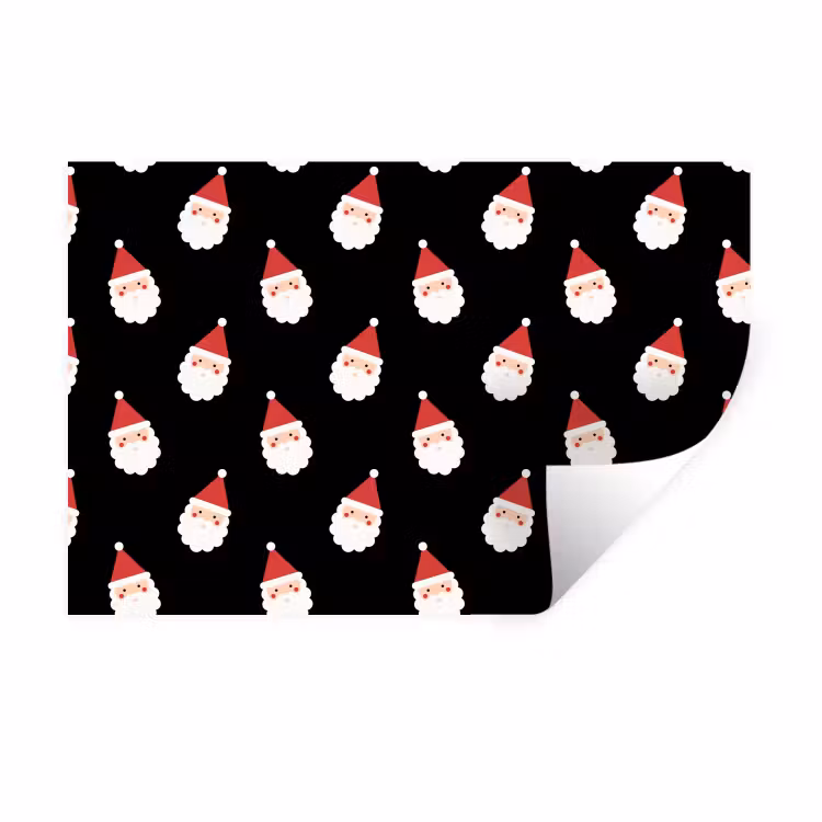 Muursticker - Kerstman - Kerst - Zwart — 1