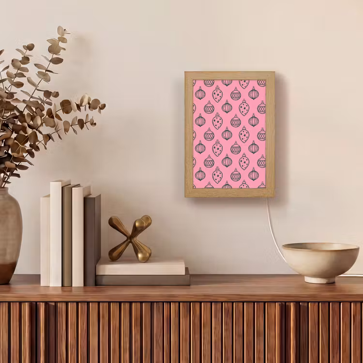 Gepersonaliseerde Lightbox - Kerstbal - Groen - Roze — 4