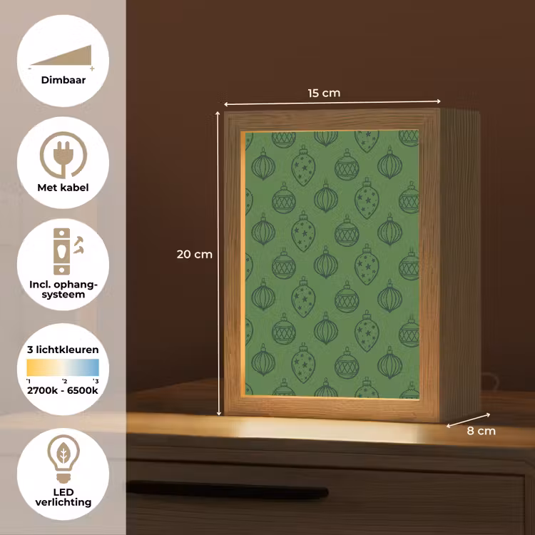 Gepersonaliseerde Lightbox - Kerstbal - Kerst - Groen — 7
