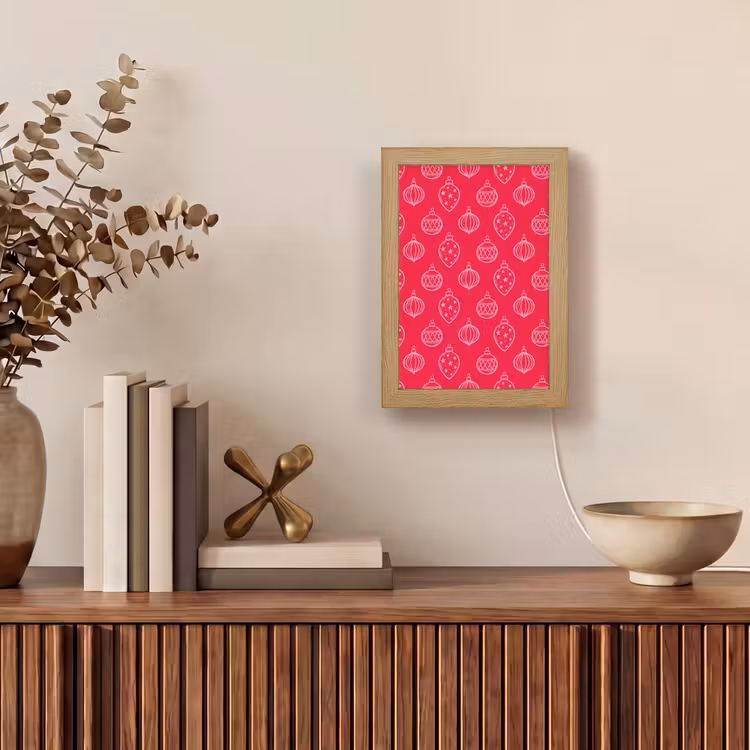 Gepersonaliseerde Lightbox - Kerstbal - Rood - Roze — 4