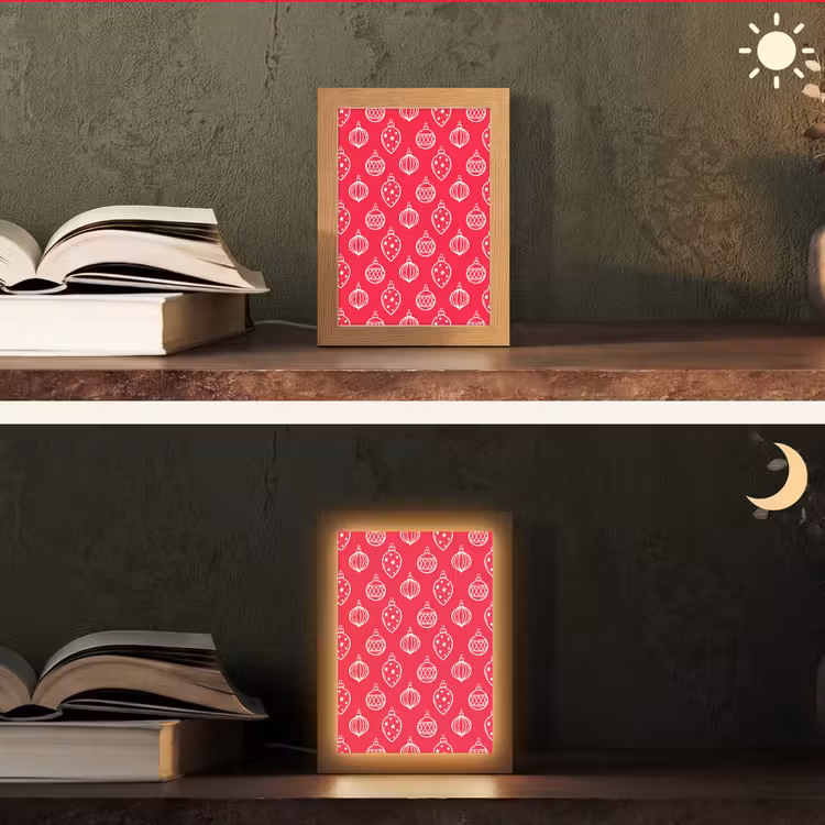 Gepersonaliseerde Lightbox - Kerstbal - Rood - Wit — 5
