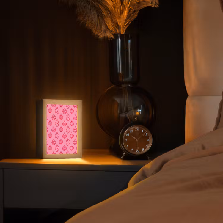 Gepersonaliseerde Lightbox - Kerstbal - Roze - Rood — 2