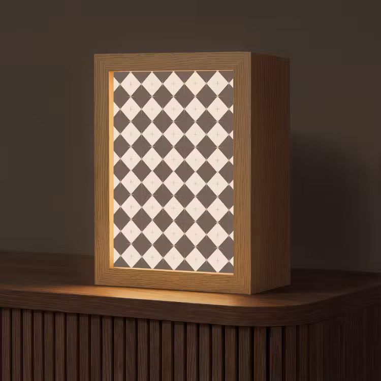 Gepersonaliseerde Lightbox - Ster - Bruin - Wit - Kerst — 1
