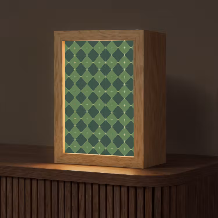 Gepersonaliseerde Lightbox - Ster - Groen - Kerst — 1