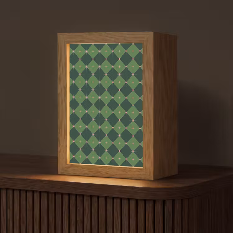 Gepersonaliseerde Lightbox - Ster - Groen - Roze - Kerst — 1